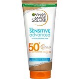 Garnier Ambre Solaire Sensitive Advanced Sunscreen Lotion, très haute protection pour les peaux légères et sensibles, SPF 50+, 175 ml