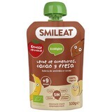 Smileat Biologisch zakje amandel-, appel-, bananen-, aardbeien-, rijst- en cacaomelk 9M+ 100 g