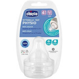 Chicco Biberon Soother Perfect 5/Well-Being fiziologic debit rapid 4m+ 2 buc