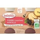 Babybio snack alla frutta con mela e mirtilli 2 x 130 g