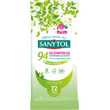 Sanytol Detergent universal dezinfectant 94% de origine vegetală, șervețele 72 buc