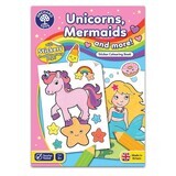 Coloring book with unicorns, mermaids and other unicorn stickers in English, +5 years, Orchard