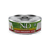 Natvoer met kip en granaatappel voor kittens en drachtige katten N&D Prime Kitten, 70 g, Farmina