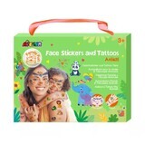 Stickers en gezicht tatoeages, ouder-kind set Gezinspret, +3 jaar, Avenir