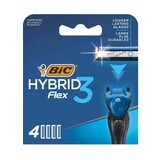 Reserve herenscheerapparaat Hybrid Flex3, 4 stuks, BIC