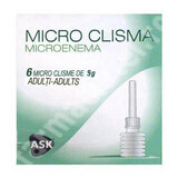 Microclisma per adulti Microenema, 6 fiale, Amc Pharma Solutions