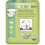 Muumi Baby 4 Maxi 7-14 kg, biologische luiers 46 stuks 1×46st, biologische luiers