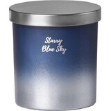 Emocio glas met metalen kap Starry Blue Sky Geurkaars 1×1 st, 80 x 90 mm groot