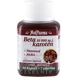 MedPharma BETAKAROTEN 10 000 m.j.+Panthenol +PABA 1×37 cps, voedingssupplement