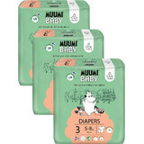 Muumi Baby 3 Midi 5-8 kg, 1×150pcs monthly pack of organic diapers, ECO Diapers