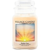 Village Candle Geurkaars in glas - Brighter Days - Vrolijkere dagen, groot 1×1 st