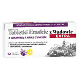 Emskie z Wadowic Extra tabletten met vitamine A en zink, vanaf 6 jaar, zwarte bes met citroensmaak, 12 pillen