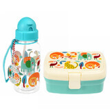 Rex London set, ontbijt lunchbox + blik, wilde dieren