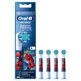 Oral-B Pro Kids, tips elektrische tandenborstel, Spiderman, vanaf 3 jaar, ultrazacht, 4 stuks