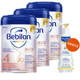 Set Bebilon Profutura DuoBiotik 4, voedende melkvoeding, na 2 jaar, 3 x 800 g + Mustela Bebe Enfant, voedende wasgel, 300 ml gratis