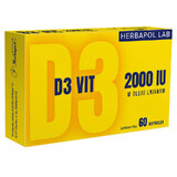 Herbapol Lab D3 Vit 2000 IE, 60 capsules