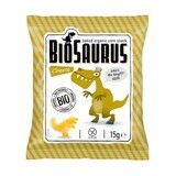 BioSaurus, Bio gebakken maïs chips, kaassmaak, 15 g