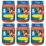 Gerber Oatmeal set, banane, căpșuni și zmeură cu fulgi de ovăz, după 8 luni, 6 x 190 g