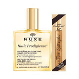 Face, body and hair oil 100ml + Roll On for face and décolleté 8 ml Huile Prodigieuse, Nuxe