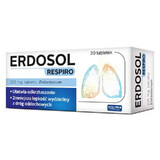 Erdosol Respiro 225 mg, 20 tabletten