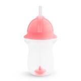 Munchkin Tip&Sip straw cup, pink, 296 ml