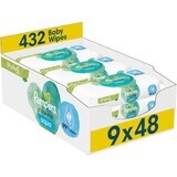 Pampers Harmonie Aqua Toallitas Húmedas Sin Plástico 9 x 48 pcs