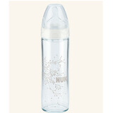 Glazen fles met siliconenspeen New Classic, 0-6 maanden, 240 ml, Nuk