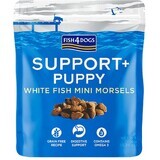 Fish4Dogs Puppy traktaties voor puppy's ter ondersteuning van de spijsvertering met stukjes witte vis en prebiotica 150 g