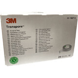 3M Futuro Transpore Pflaster, Rolle 1,25 cm x 9,1 m transparentes Polyurethan 24 Stück