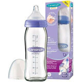 Flesvoeding 240 ml met siliconen speen, 0-12 maanden, Lansinoh Momma