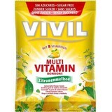 Bombones Vivil gotas multivitamínicas con sabor a limón y melisa sin azúcar 60 g