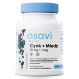 Osavi Zink + Koper, 15 mg + 1 mg - 120 veganistische capsules