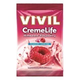 Creme Life Klassisches zuckerfreies Himbeer-Sahne-Bonbon, 110g, Vivil