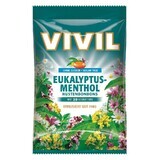 Suikervrij snoepje met eucalyptus en menthol, 60 g, Vivil