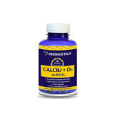 Calcium + D3 + Vitamine K2, 120 capsules, Herbagetica
