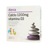 Calcium 1200mg Vitamine D3, 20 zakjes, Alevia
