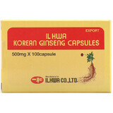Koreaanse ginseng wortelpoeder capsules 500mg, 50 capsules, Ilhwa