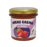 Crème honing met aardbeien, 200g, Apisrom