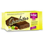 Cacaowafels omhuld met Quadritos pure chocolade, 40 g, Dr. Schar