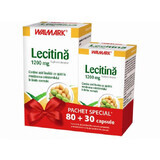 Lechitine 1200mg verpakking, 80 30 capsules, Walmark