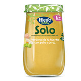 Biologische groentepuree met kip en rijst Solo, +6 maanden, 190 g, Hero Baby