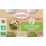 Biologische spinaziepuree, +4maanden, 2X130g, BabyBio