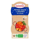 Purea Bio menu di patate dolci e verdure, +8 mesi, 2X200g, BabyBio