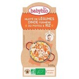 Menu purée bio de légumes, riz et viande de dinde, +8mois, 2X200g, BabyBio