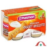 Yoghurtpuree met biscuits, +6 maanden, 2x120 g, Plasmon