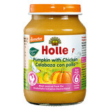 Purée de potiron et de poulet, +6 mois, 190 g, Holle Baby Food