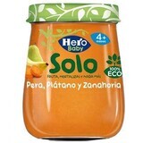 Biologische peer, banaan en wortelpuree Solo, +4 maanden, 120 g, Hero Baby