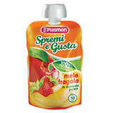 Gehomogeniseerde appel- en aardbeienpuree, +10 maanden, 100 g, Plasmon