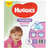 Luierbroekjes Soft Comfort Girl Nr. 4, 9 -14 kg, 72 stuks, Huggies