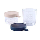 Set de deux récipients en verre ergonomiques, Pink 150 ml et Blue 250 ml, Beaba